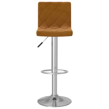 vidaXL Σκαμπό Μπαρ 2 τεμ. Καφέ Βελούδινα 40x43x(90-111)cm