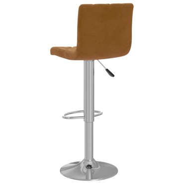vidaXL Σκαμπό Μπαρ 2 τεμ. Καφέ Βελούδινα 40x43x(90-111)cm