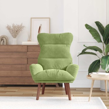 vidaXL Πολυθρόνα Ανοιχτό Πράσινο 69x74x93cm Βελούδο 1 τεμ.