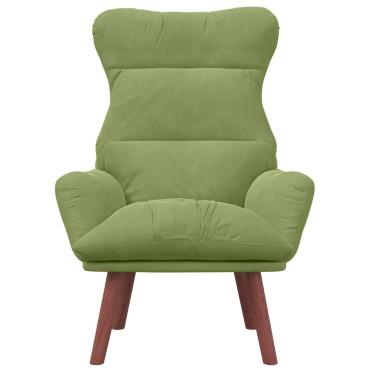 vidaXL Πολυθρόνα Ανοιχτό Πράσινο 69x74x93cm Βελούδο 1 τεμ.