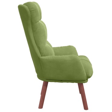 vidaXL Πολυθρόνα Ανοιχτό Πράσινο 69x74x93cm Βελούδο 1 τεμ.