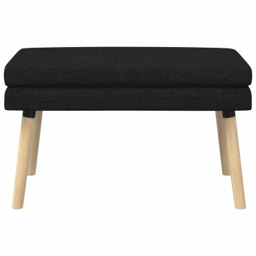 vidaXL Διπλή Επίστρωση Πάγκος Μαύρο 80x40x47cm Ύφασμα