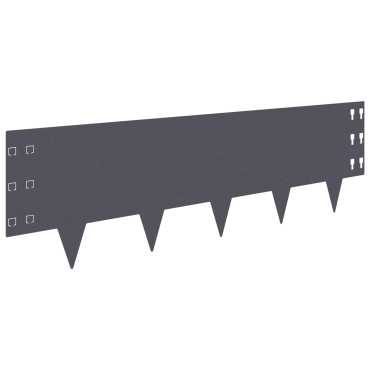 vidaXL Περίγραμμα γκαζόν 30 τμχ. 100 x 30 cm Ατσάλι Ανθρακί