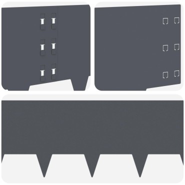 vidaXL Περίγραμμα γκαζόν 30 τμχ. 100 x 30 cm Ατσάλι Ανθρακί