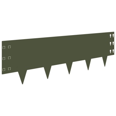 vidaXL Περίγραμμα γκαζόν 30 τμχ. 100 x 30 cm Ατσάλι Λαδί