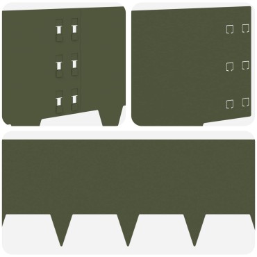 vidaXL Περίγραμμα γκαζόν 30 τμχ. 100 x 30 cm Ατσάλι Λαδί