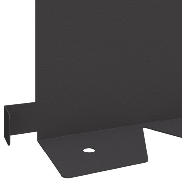 vidaXL Περίγραμμα γκαζόν 10 τμχ. 102 x 15 x 4 εκ. Ατσάλι Μαύρο