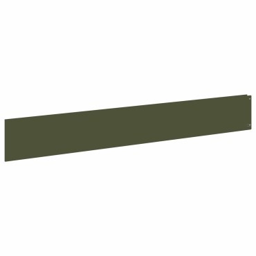 vidaXL Περίγραμμα γκαζόν 30 τμχ. 100 x 15 cm Ατσάλι Λαδί