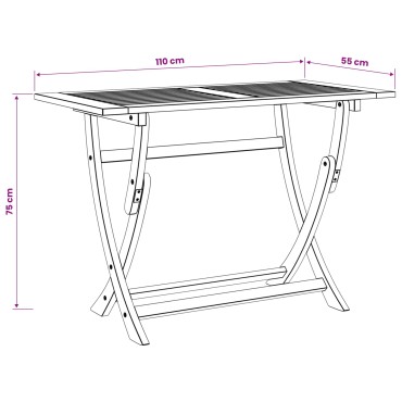vidaXL Τραπέζι Sydney Ορθογώνιο Καφέ 110x55x75cm 1 τεμ.
