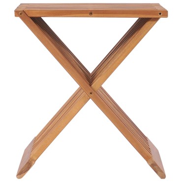 vidaXL Σκαμπό Πτυσσόμενο 40x32x45cm από Μασίφ Ξύλο Teak 1 τεμ.