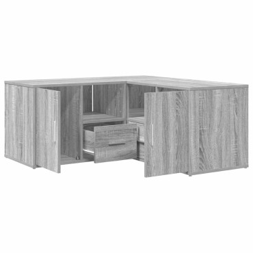 vidaXL Γωνιακό Έπιπλο Γκρι Sonoma 160x40x45cm από Επεξεργ. Ξύλο 1 τεμ.
