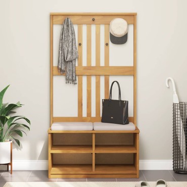 vidaXL Δέντρο χωλ "SANDNES" 87x40x159,5cm Πεύκο μασίφ ξύλο