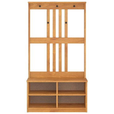 vidaXL Δέντρο χωλ "SANDNES" 87x40x159,5cm Πεύκο μασίφ ξύλο