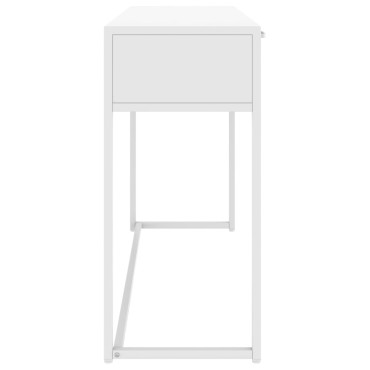 vidaXL Τραπέζι Κονσόλα Λευκό 106x35x75cm από Ατσάλι 1 τεμ.