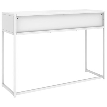 vidaXL Τραπέζι Κονσόλα Λευκό 106x35x75cm από Ατσάλι 1 τεμ.