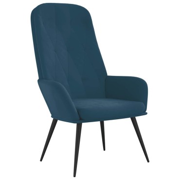 vidaXL Πολυθρόνα Relax Μπλε Βελούδινη 70x77x98cm 1 τεμ.