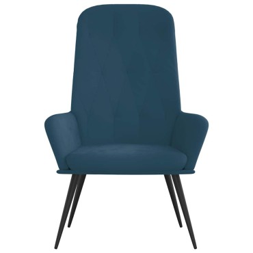 vidaXL Πολυθρόνα Relax Μπλε Βελούδινη 70x77x98cm 1 τεμ.