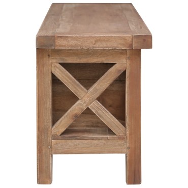 vidaXL Έπιπλο Τηλεόρασης με 3 Συρτάρια Καφέ 120x30x40cm Μασίφ Μαόνι