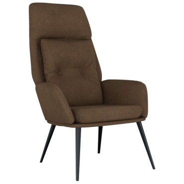 vidaXL Πολυθρόνα Relax Καφέ από Συνθετικό Καστόρι 70x77x94cm 1 τεμ.