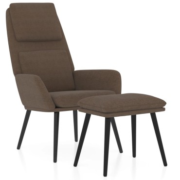 vidaXL Πολυθρόνα Relax Καφέ Υφασμάτινη με Σκαμπό 70x77x98cm 1 τεμ.