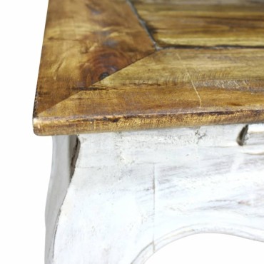 vidaXL Τραπέζι Βοηθητικό 50x50x35cm από Μασίφ Μαόνι 1 τεμ.
