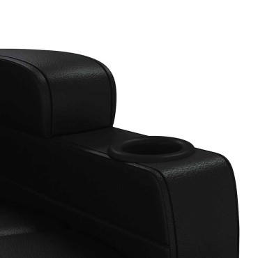 vidaXL Πολυθρόνα Μασάζ Μαύρη από Συνθετικό Δέρμα