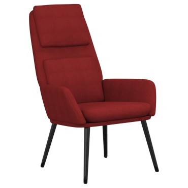 vidaXL Πολυθρόνα Relax Μπορντό Υφασμάτινη με Σκαμπό 70x77x98cm 1 τεμ.