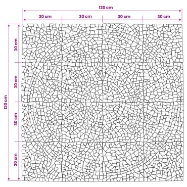 vidaXL Μωσαϊκά Πλακάκια Ήλιος Πολύχρωμο 120 x 120 cm Μάρμαρο