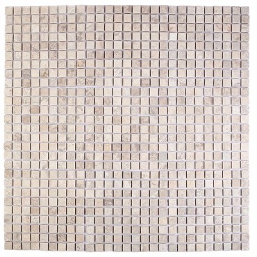 vidaXL Πλακίδια Μωσαϊκού Κρεμ 30 x 30 cm Μάρμαρο