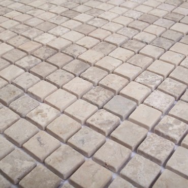 vidaXL Πλακίδια Μωσαϊκού Κρεμ 30 x 30 cm Μάρμαρο