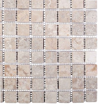 vidaXL Πλακίδια Μωσαϊκού Κρεμ 30 x 30 cm Μάρμαρο