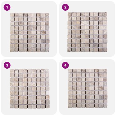 vidaXL Πλακίδια Μωσαϊκού Κρεμ 30 x 30 cm Μάρμαρο