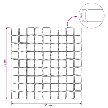 vidaXL Πλακίδια Μωσαϊκού Κρεμ 30 x 30 cm Μάρμαρο