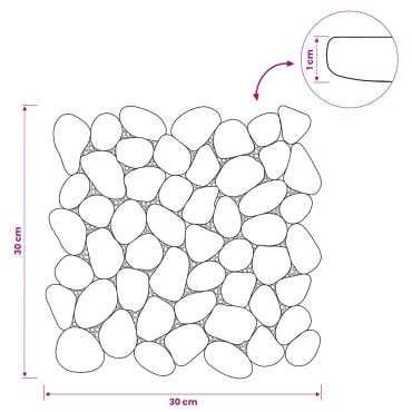 vidaXL Πέτρες Pebble Taupe 30 x 30 cm Πέτρες Ποταμού