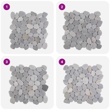vidaXL Πέτρες Pebble Γκρι 30 x 30 cm Πέτρες Ποταμού