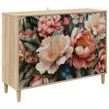 vidaXL Πλαϊνό γραφείο BORNE Sonoma 102x33x75cm 1 τεμ.