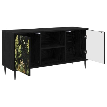 vidaXL Ντουλάπι TV RHENEN 102x33x51cm Μαύρη Δρυς