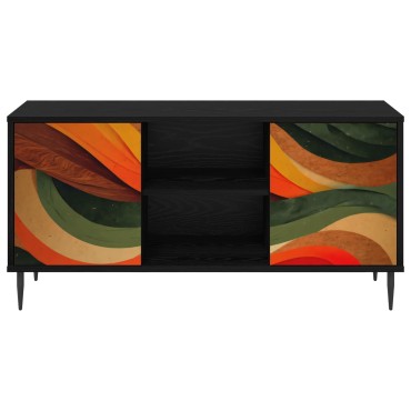 vidaXL Ντουλάπι TV BONN 102x33x51cm Μαύρη Δρυς Επεξεργασμένο Ξύλο