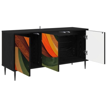 vidaXL Ντουλάπι TV BONN 102x33x51cm Μαύρη Δρυς Επεξεργασμένο Ξύλο