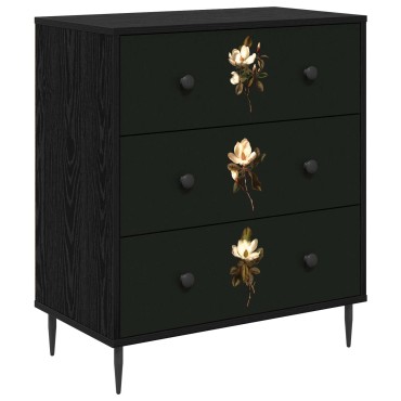 vidaXL Κουτί με συρτάρια BREMEN Τύπωμα Μαγνολίας 66x36,5x76cm