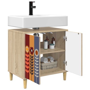 vidaXL Ντουλάπι Μπάνιου ESSEN Sonoma 60x40x60 εκ 1 τεμ.