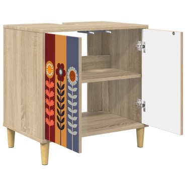 vidaXL Ντουλάπι Μπάνιου ESSEN Sonoma 60x40x60 εκ 1 τεμ.