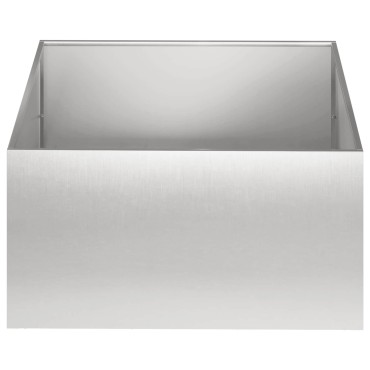 vidaXL Γλάστρα Κήπου 2 τμχ. Ασημί 40 x 40 x 30 cm Ανοξείδωτο Ατσάλι