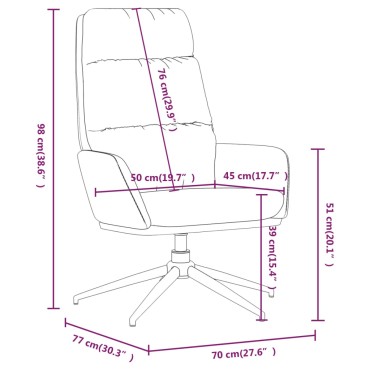 vidaXL Πολυθρόνα Relax Κρεμ Υφασμάτινη 70x77x98cm 1 τεμ.