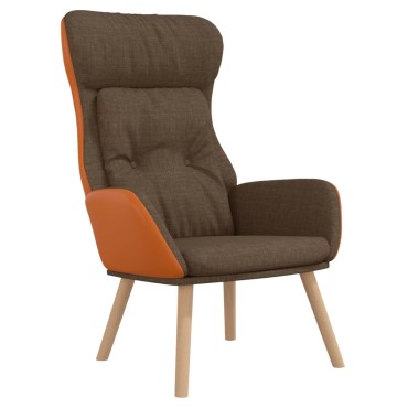 vidaXL Πολυθρόνα Relax Καφέ από Ύφασμα και PVC 70x77x94cm 1 τεμ.