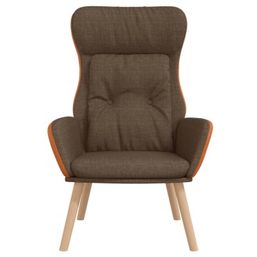 vidaXL Πολυθρόνα Relax Καφέ από Ύφασμα και PVC 70x77x94cm 1 τεμ.