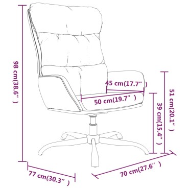 vidaXL Πολυθρόνα Relax Ανοιχτό Γκρι Υφασμάτινη 70x77x98cm 1 τεμ.