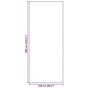 vidaXL Χαλκάκι Σκηνής Ανοιχτό γκρι 600 x 250 cm Πολυαιθυλένιο