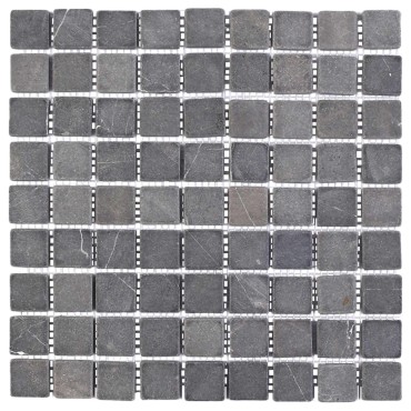 vidaXL Πλακίδια Μωσαϊκού Γκρι 30 x 30 cm Μάρμαρο