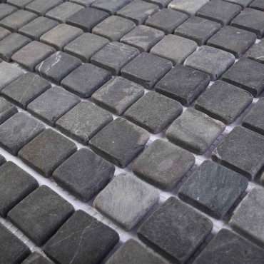 vidaXL Πλακίδια Μωσαϊκού Γκρι 30 x 30 cm Μάρμαρο